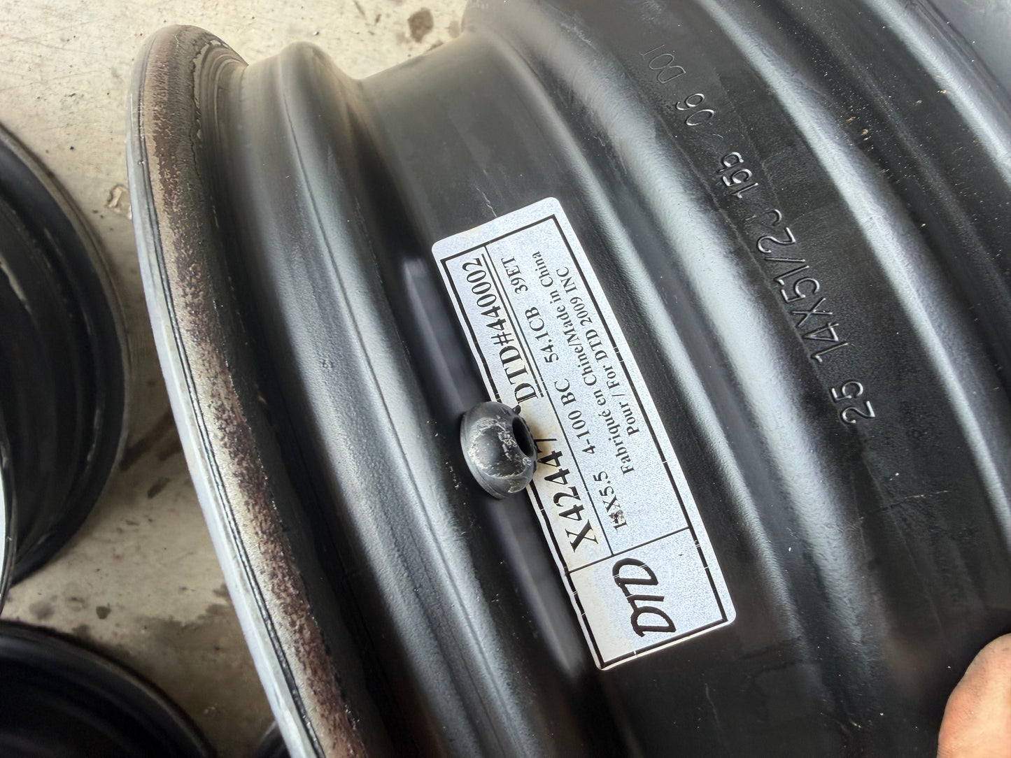 4 roues d acier 14 pouces 4x100 pour hyundai accent