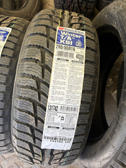 4 pneus d hiver neufs 205/55r16 bf goodrich en liquidation