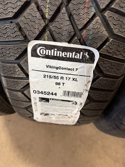 4 pneus d hiver neuf 215/55r17 continental en liquidation
