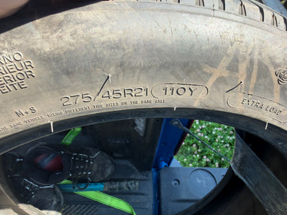 4 pneus d ete 275/35r21 michelin en tres bon état