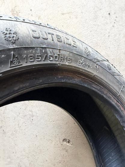 2 pneus d hiver 185/60r15 hiffly a l etat neuf