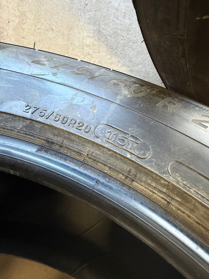 4 pneus d hiver 275/60r20 michelin en tres bon état