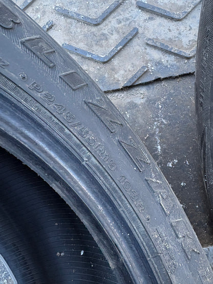 2 pneus d hiver 245/55r19 bridgestone en bon état
