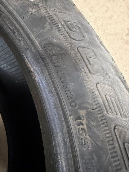 4 pneus d ete 275/60r20 Bridgestone en tres bon etat