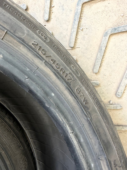 4 pneus d ete 215/45r17 michelin en bon etat