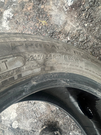 4 pneus d ete 215/55r17 michelin