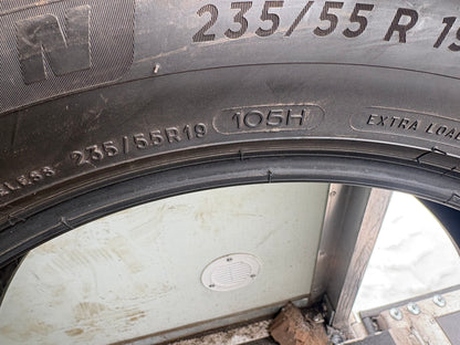 4 pneus d hiver 235/55r19 michelin a l etat neuf