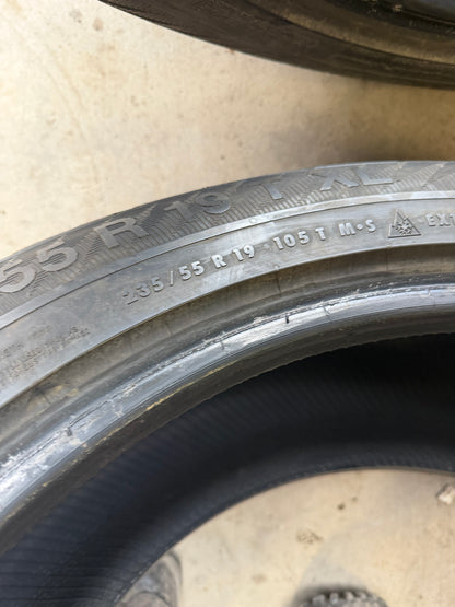 4 pneus d hiver 235/55r19 gislaved en bon état