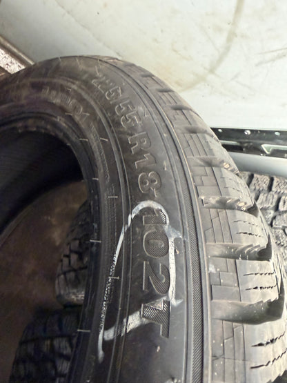 4 pneus d hiver 225/55r18 kumho a l etat neuf