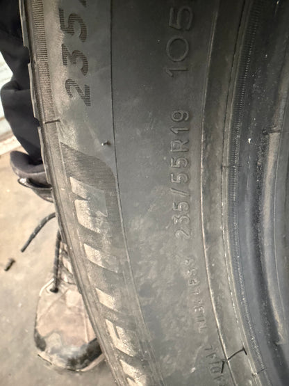 4 pneus d hiver 235/55r19 michelin a l état neuf