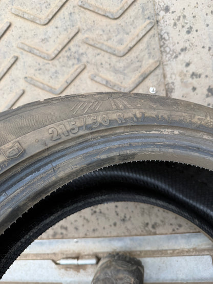 2 pneus d hiver 215/50r17 general