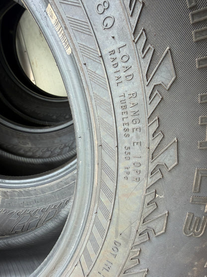 4 pneus d hiver lt 245/75r17 nokian a clous 10 plies en très bon état